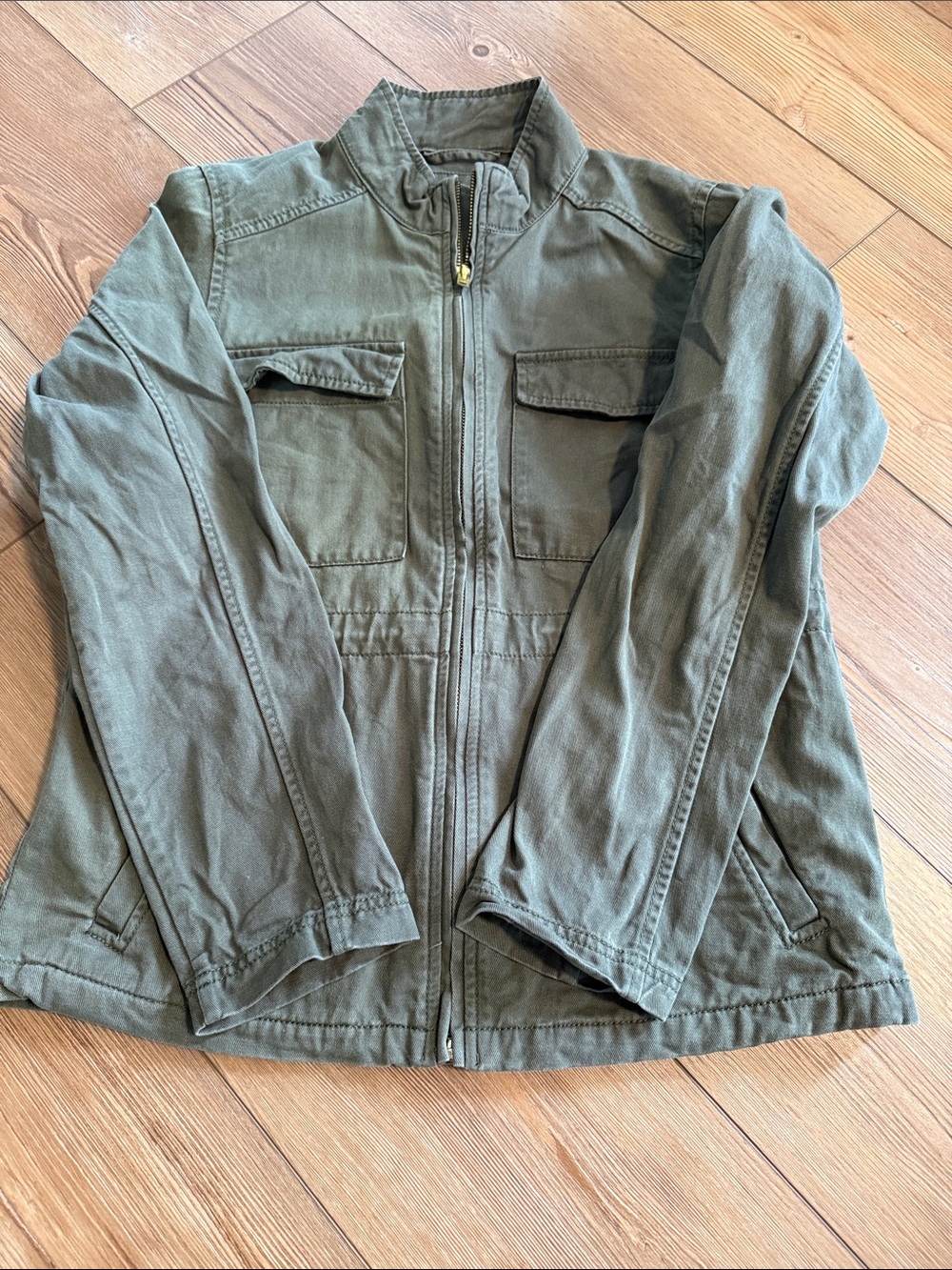 Gap Utility Zip-Front Jacket in Olive Green
